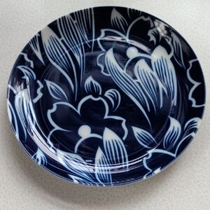 Vintage Variance Block Bidasoa Spanish Blue White Floral Plate 8" Replacement